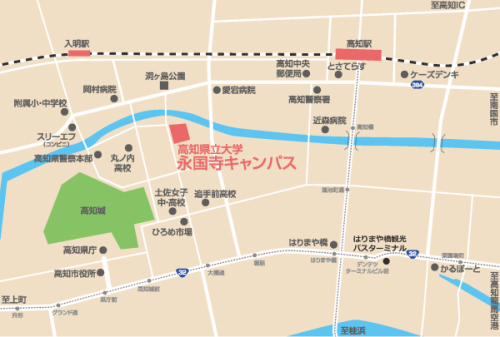 永国寺キャンパス周辺図