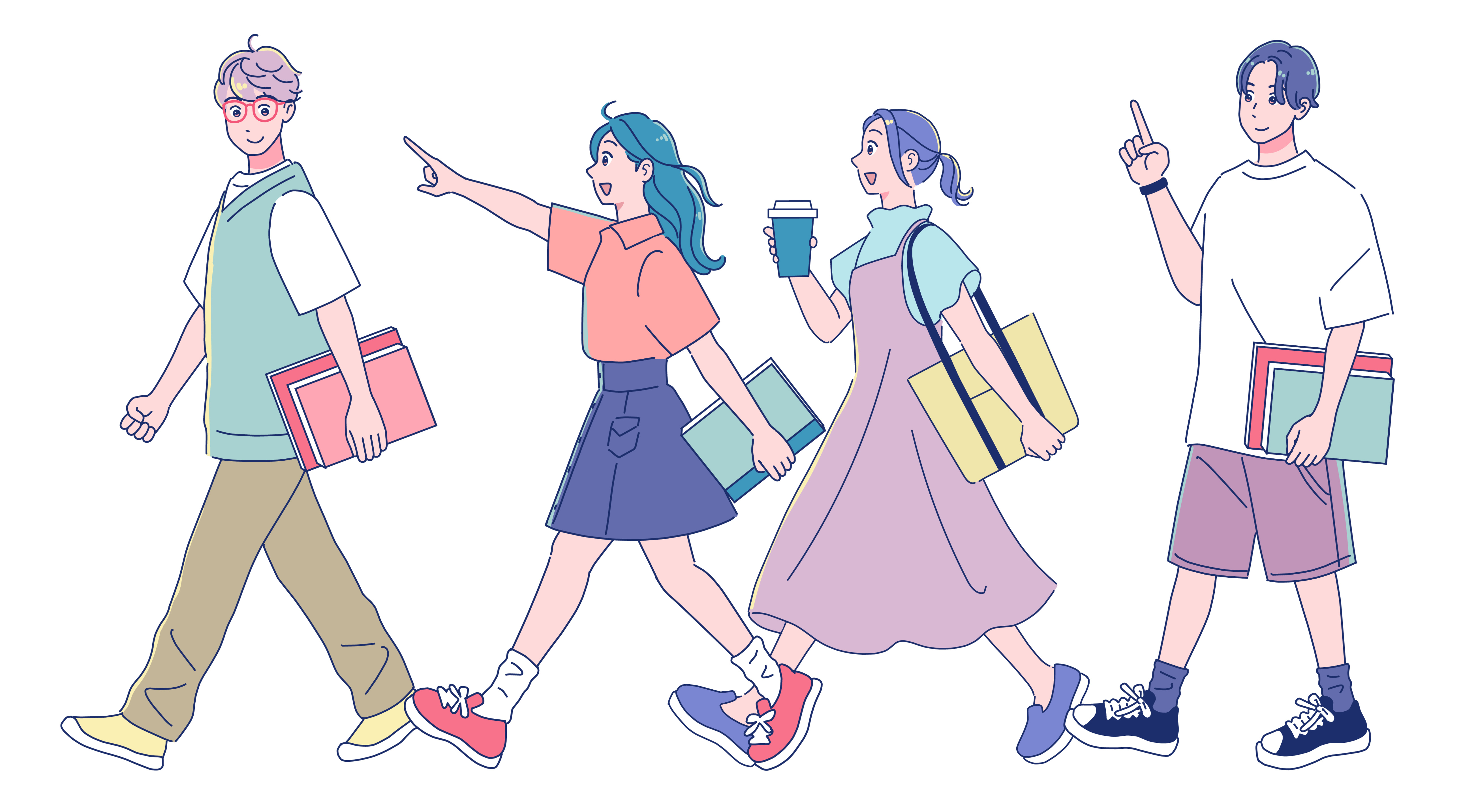 大学生のイラスト