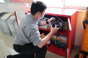 トランシーバーでの避難報告
