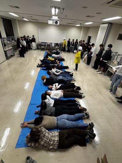 帰宅困難想定の様子