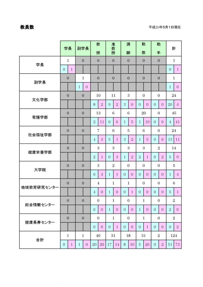 H29 HP用教員数