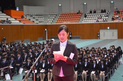 大学院入学生代表宣誓