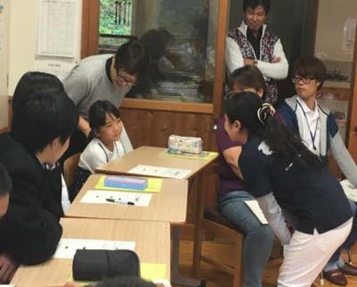 大川村小中学校での防災学習 2018年10月11日1