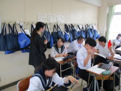 岡豊高等学校でのボランティア１