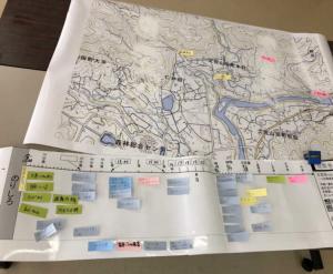 香美市土佐山田佐岡地区の避難訓練にて減災ワークショップを行いました